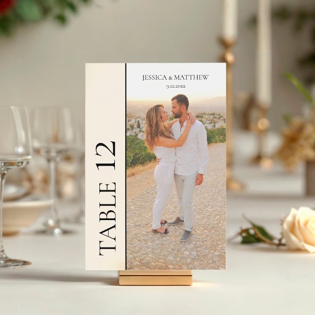 Simple Photo Wedding Table Number (Creator Uploaded)