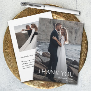 Simple Photo Wedding Thank You Card