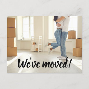 Simple Photo We've moved script change of address  Postcard
