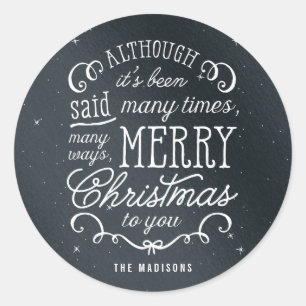 Simple Phrase Editable Colour Holiday Sticker