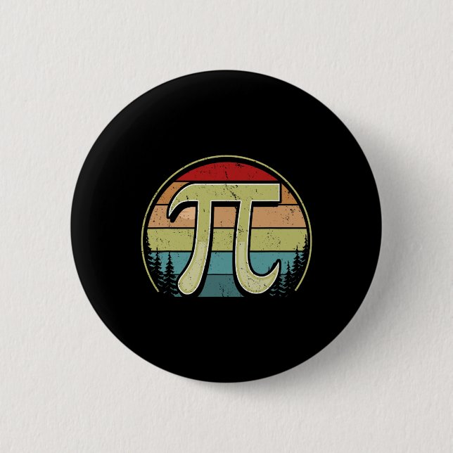 Simple Pi Symbol National Pi Day Men Women Math Te 2 Inch Round Button (Front)