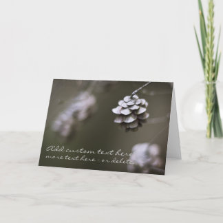 Simple pine cone nature photography closeup card
