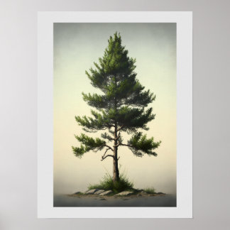 Simple Pine tree Poster