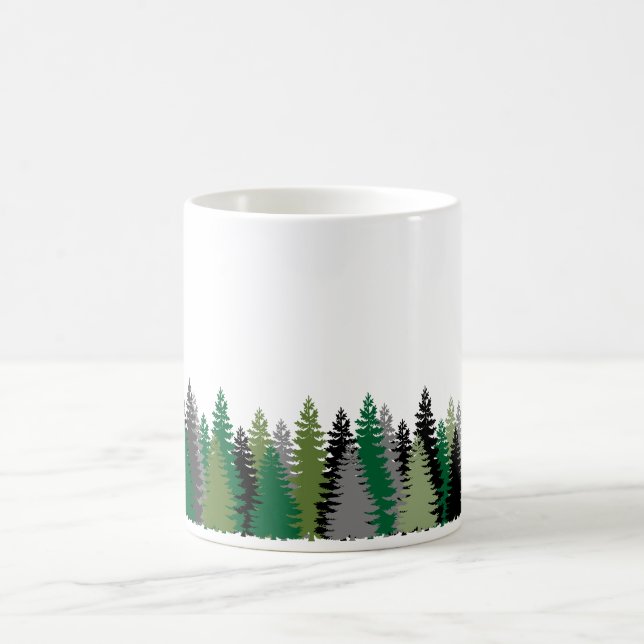 Simple Pine Trees Coffee Mug (Center)