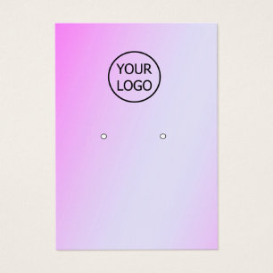 simple pink add your logo custom earrings display
