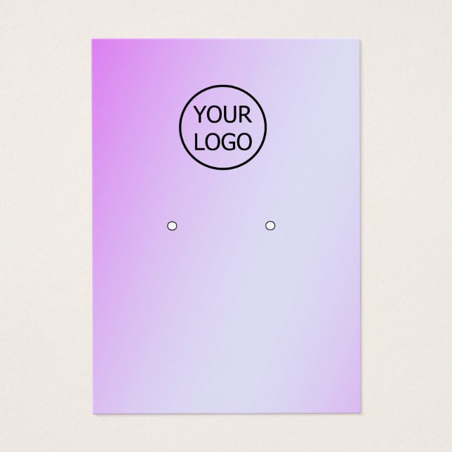 simple pink add your logo custom earrings display (Front)