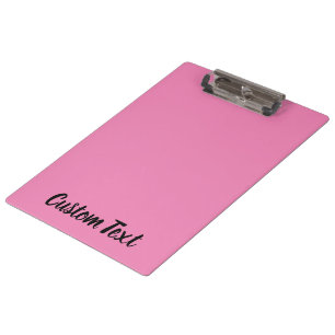 Simple Pink and Black Script Text Template Clipboard