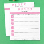 Simple Pink and White Bunco Score Card Notepad<br><div class="desc">Tear off as many score cards as needed from this notepad and streamline your Bunco game with these ready to go and easy to use tear off scoring sheets and each player can easily keep track of their wins and losses as well as tallying buncos and little buncos for up...</div>