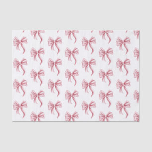 Simple Pink Bow Pattern Tissue Paper