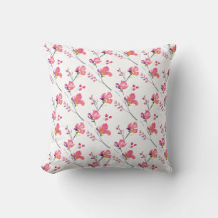Simple Pink Cherry Blossom Pillow