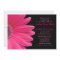 Simple Pink Gerbera Daisy Wedding Invitation