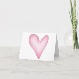 Simple Pink Heart Design BLANK  Card