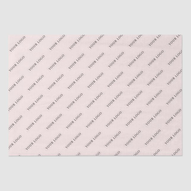 Simple Pink Minimal Custom Business Logo Tissue Paper (Front)
