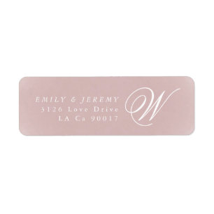 Simple Pink Modern Geometric Gold Wedding