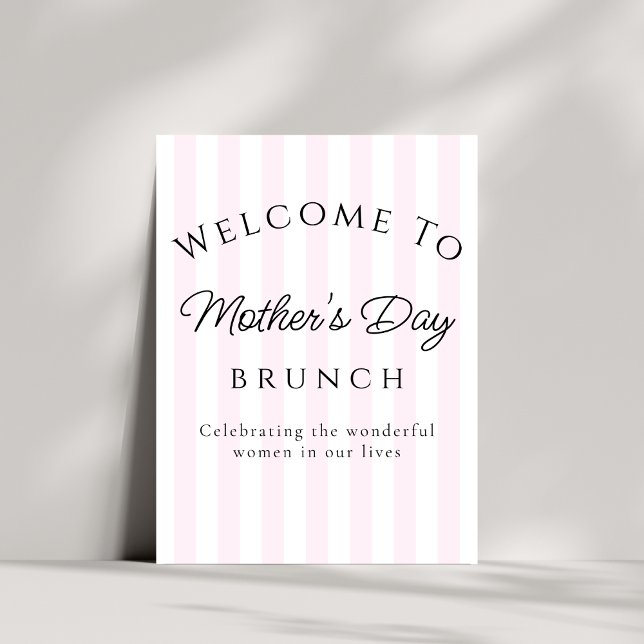 Simple Pink Mother's Day Welcome Sign Poster (Creator Uploaded)