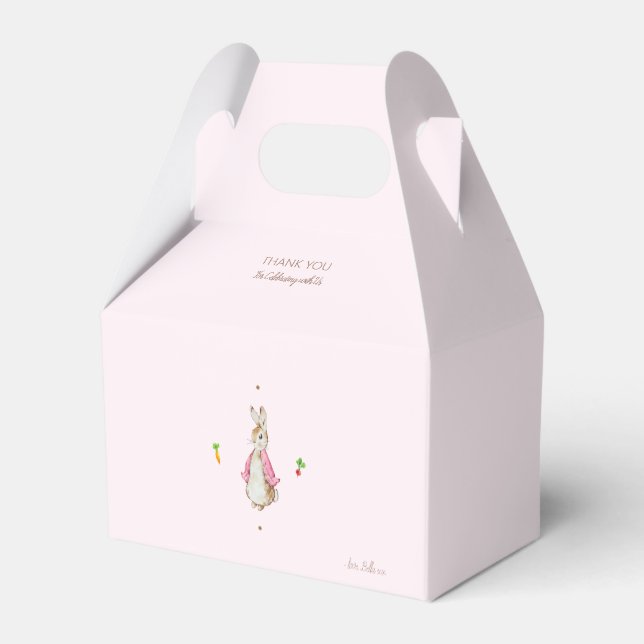 Simple Pink Peter the Rabbit Favor Box (Back Side)