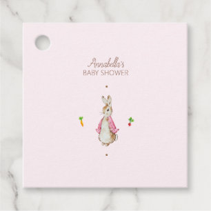 Simple Pink Peter the Rabbit Favour Tags