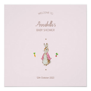 Simple Pink Peter the Rabbit Poster
