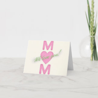 Simple Pink Phrase Mothers Day Card