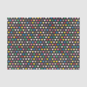 Simple Pink Red Blue Green Yellow Heart Pattern Tissue Paper