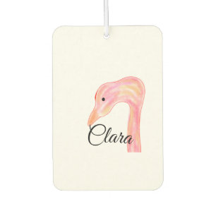 Simple pink red swan face watercolor animal custom air freshener