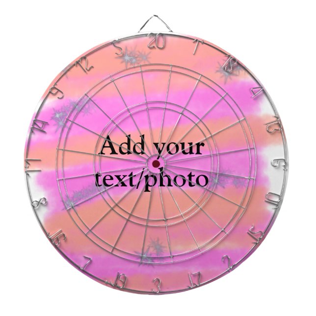 Simple pink red watercolor custom add name text  t dartboard (Front)