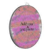 Simple pink red watercolor custom add name text  t dartboard (Front Left)