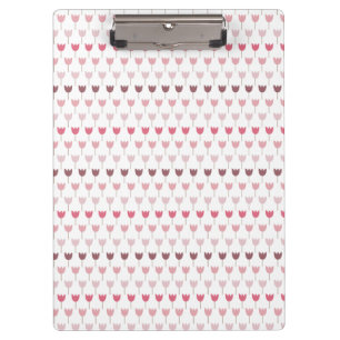 Simple Pink Tulip Pattern Clipboard