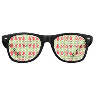 Simple pink watermelon add name minimal custom  th retro sunglasses