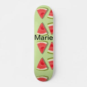 Simple pink watermelon add name minimal custom th skateboard