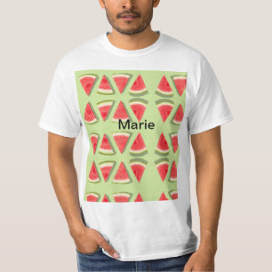 Simple pink watermelon add name minimal custom  th T-Shirt