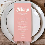 Simple Pink Wedding Menu<br><div class="desc">Perfect for a pink wedding or any pink wedding theme. Ideal for blush pink weddings and those with a red and pink wedding theme or a pink and red wedding theme, this menu complements magenta weddings and valentine weddings. It’s also a beautiful addition to pastel pink weddings, a light pink...</div>