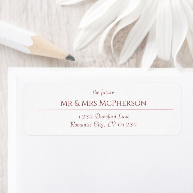Simple Pink White Custom Return Address Labels  (Insitu)
