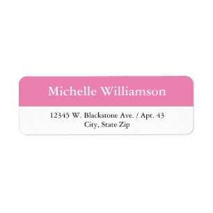 Simple Pink White Stripe Custom Name or Company
