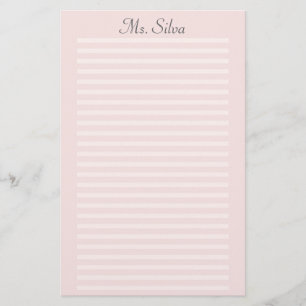 Simple Pinstripe Personalized Stationery by Heard_