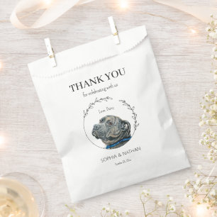 Simple Pit Bull Wedding Thank You Favour Bag