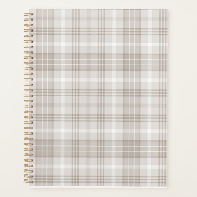 Simple Plaid Notebook Planner (Front)