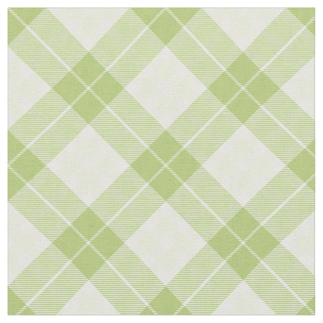 Simple Plaid Unisex Pattern Light Green Rustic Fabric (Close Up)