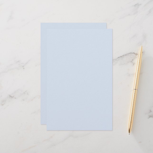 Simple Plain Blue Stationery (Front/Back In Situ)