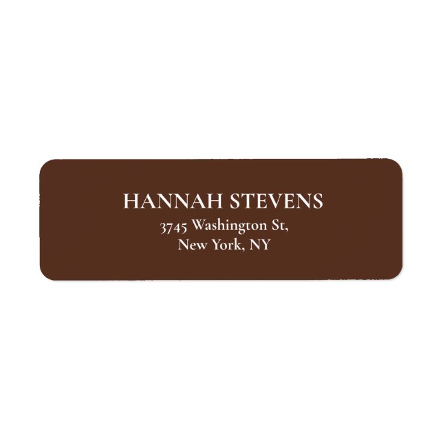 Simple Plain Brown Elegant Modern (Front)