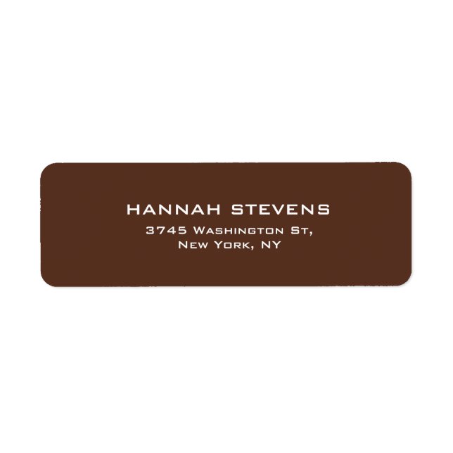 Simple Plain Brown Elegant Modern (Front)