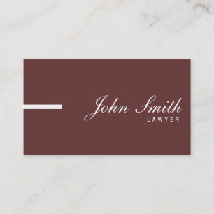Simple Plain Brown Lawyer Business Card