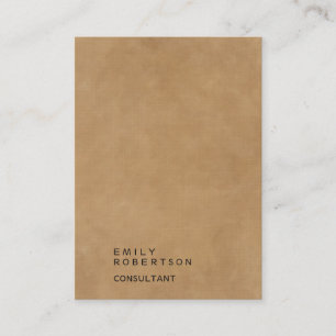 Simple Plain Brown Trendy Modern Minimalist Business Card