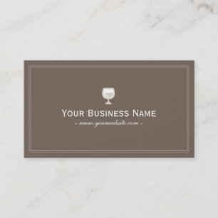 Simple Plain Brown Winery/Wine Club Business card