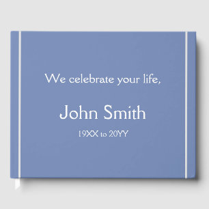 Simple & Plain Condolences Guestbook