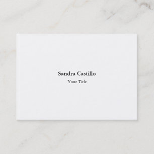 Simple plain creative professional white colour business card