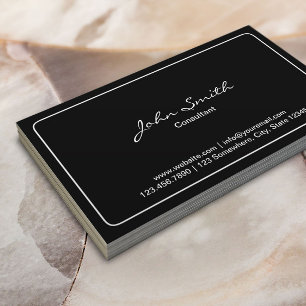 Simple Plain Dark Business Card