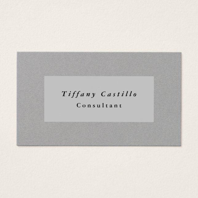 Simple Plain Elegant Minimalist Modern Gray (Front)