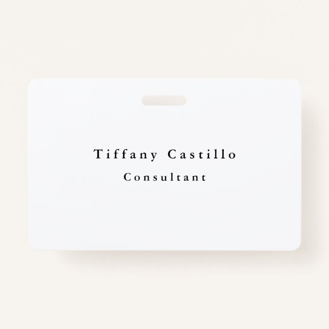 Simple Plain Elegant Modern Badge (Front)
