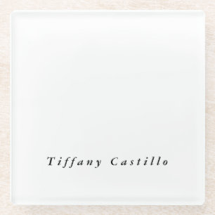 Simple Plain Elegant Modern Glass Coaster